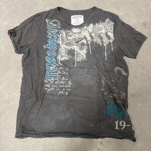 Aeropostale Dark Gray Graphic Tee